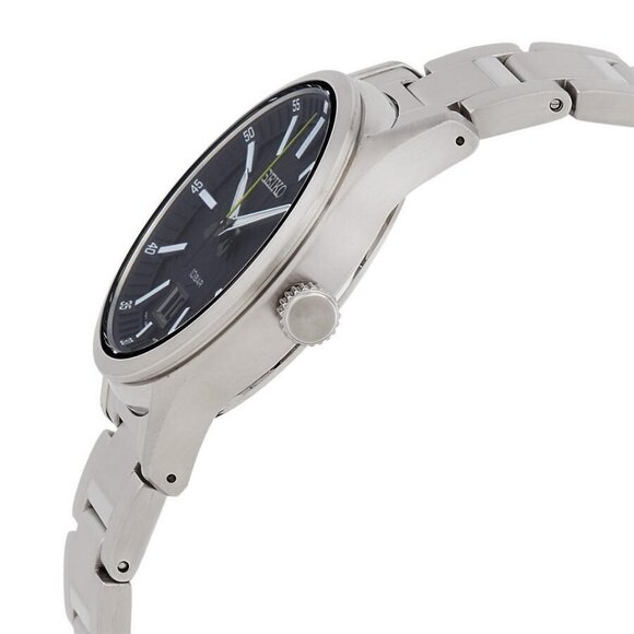 NWT Authentic Seiko quartz Black Dial Men's Watch - Picture 2 of 3